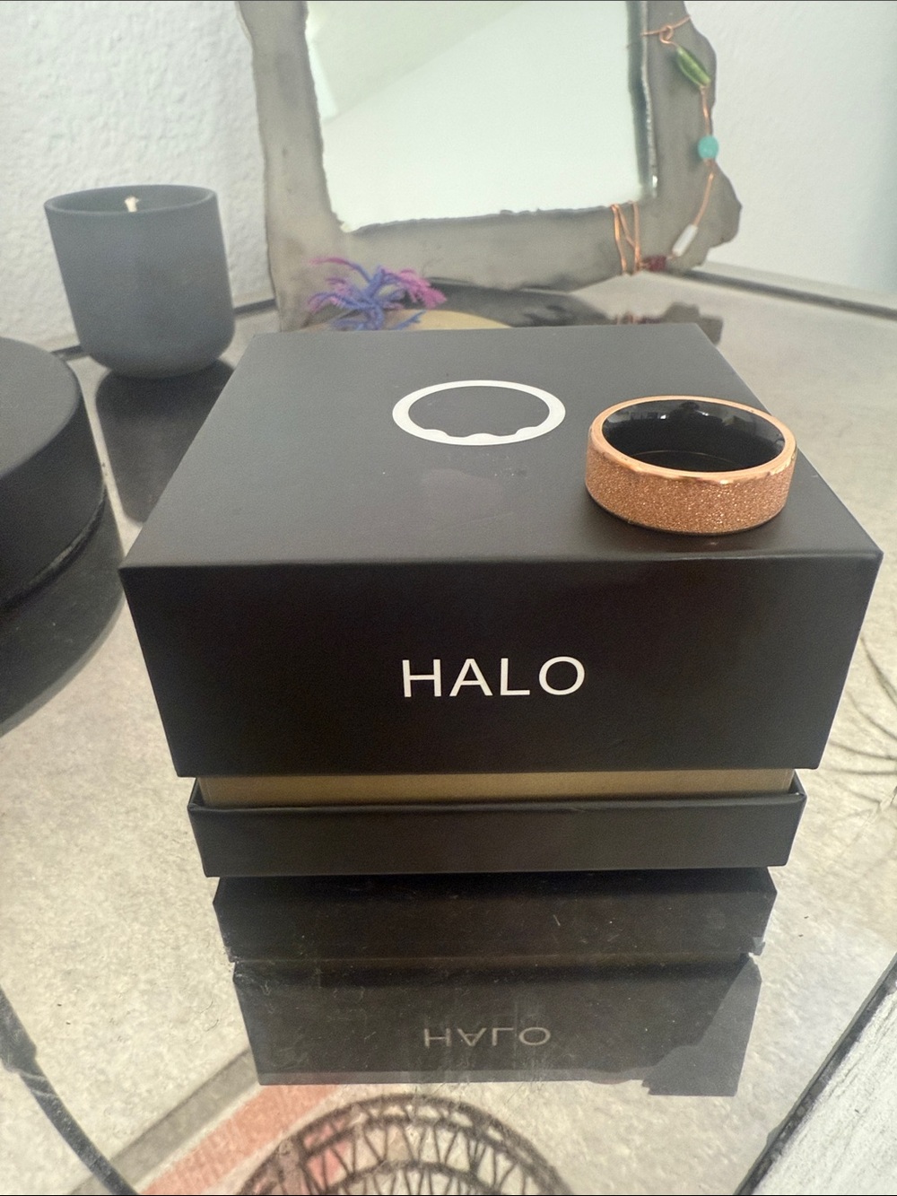 Halo Women’s Rose Gold Textured Ring NWT - size 10!